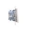 Double socket outlet with earthing for IP44 version with frame seal, without shutters, (module), Simon 24, IP20/IP44, 16A, champagne matt, Flap color: Same as a cover thumbnail 1