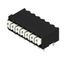 Printed circuit board terminals, 3.50 mm, Number of poles: 7, 90°, Solder pin length (l): 3.5 mm, black, PUSH IN with actuator, Clamping range, max. : 1.5 mm², Tube thumbnail 1