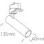WHITE COB 8W WW TRACK SPOT 230V DARK LIGHT DIMMABLE thumbnail 3
