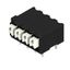 Printed circuit board terminals, 3.81 mm, Number of poles: 4, 90°, Solder pin length (l): 3.5 mm, black, PUSH IN with actuator, Clamping range, max. : 1.5 mm², Tape thumbnail 3