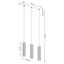 THREE-POINT HANGING LAMP WHITE CARBON WITH 3 WHITE TUBES LAMPSHADES thumbnail 5