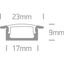 BLACK RECESSED PROFILE 2m + BLACK PC diffuser thumbnail 3