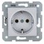 Socket outlet, screw clamps, silver thumbnail 2