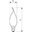 CLA LEDCandle ND 2-25W BA35 E14 827 CL thumbnail 3