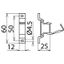 Rail support, plastic, black, for busbars 18x3 mm thumbnail 2