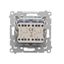 SOON ON SALE, RJ11 single telephone socket, (module), Simon 24, IP20/IP44, cashmere thumbnail 2