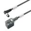 Valve cable (assembled), 90&deg; plug - valve plug, Industrial design B (11 mm), M8 = none, Cable length: 1.5 m, PUR, black thumbnail 3