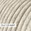 Large section electric cable 3x1,50 round - covered by Natural Neutral Linen RN01 thumbnail 2
