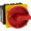 P3-63/EA/SVB/2HI11 Main switch, P3, 63 A, flush mounting, 3 pole, 2 N/O, 2 N/C, Emergency switching off function, With red rotary handle and yellow locking ring thumbnail 8