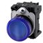 Indicator light, 22 mm, round, plastic, blue, lens, smooth, with holder, LED module, with integrated LED 230  3SU1106-6AA50-1AA0-Z Y10 thumbnail 1