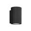 STYLISH BLACK WALL LAMP FOR HALLWAY FROM THE CARBON SERIES, GROOVED, GU10 LAMPSHADE thumbnail 6