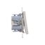 SOON ON SALE, RJ11 single telephone socket, (module), Simon 24, IP20/IP44, cashmere thumbnail 1
