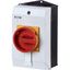 T3-3-15683/I2/SVB Main switch, T3, 32 A, surface mounting, 3 contact unit(s), 3 pole, 2 N/O, 1 N/C, Emergency switching off function, With red rotary handle and yellow thumbnail 3