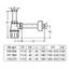 Bottle trap without outlet 11/2"x40, white thumbnail 2