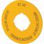 M22-XBK5 Label, emergency switching off, D=60mm, yellow, PL, EN, DE, IT thumbnail 5