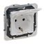 IP44 2P+E SOCKET SCHUKO STANDARD AUTO TERMINALS SHUTTERED WHITE thumbnail 1
