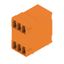 PCB plug-in connector, male header, closed side, THT solder connection, 3.81 mm, Number of poles: 6, 90°, Solder pin length (l): 3.2 mm, tinned, orange, Box thumbnail 2