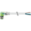 M8 female 90° A-cod. with cable LED PUR 4x0.25 gy 10m thumbnail 2