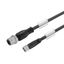 Sensor/actuator line, Connecting line, M12 / M8, Number of poles : 3, 0.5 m, pin, angled - bush straight, Shielded: No, LED: No, Sheath material: PUR, Halogen: No thumbnail 2