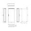 Compact enclosure 1 door IP65 H=1800 W=800 D=300 mm thumbnail 3