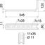 TPSA 345 FS TP wall and support bracket use as support and bracket B345mm thumbnail 2