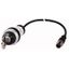 C22-WS-MS1-K10-P1 Key-operated actuator, RMQ compact solution, momentary, 1 N/O, Cable (black) with M12A plug, 4 pole, 0.2 m, 2 positions, MS1, Bezel: titanium thumbnail 1