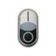 M22S-DDLM-WS-X1/X0 Double actuator pushbutton, RMQ-Titan, Pushbutton actuator I and indicator light flush, pushbutton actuator 0 non-flush, momentary, White lens, white, thumbnail 3