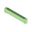 PCB plug-in connector, male header, Flange, THT solder connection, 5.08 mm, Number of poles: 12, 180°, Solder pin length (l): 3.2 mm, tinned, Pale green, Box thumbnail 4