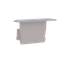 End cap for profile + cover S, Endcap SMALL wing profile 24.9/13 white thumbnail 2