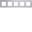 Cover frame 5-way horizontal, C.8, aluminium thumbnail 1
