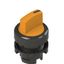 Illuminated short handle selector, 3 positions orange with marking thumbnail 1