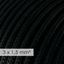 Large section electric cable 3x1,50 round - covered by rayon Black RM04 thumbnail 2