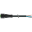 M12 female 0° A-cod. with cable V2A SILICONE 4x0.34 bk 10m thumbnail 2