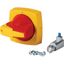 K1DR/P Rotary handle, 6mm, door installation, red/yellow, padlock thumbnail 4