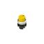 Knob selector, 3 positions yellow with marking thumbnail 2