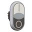 M22-DDLF-WS-X1/X0 Double actuator pushbutton, RMQ-Titan, Actuators and indicator lights flush, momentary, White lens, white, black, inscribed, Bezel: titanium thumbnail 11
