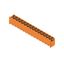 PCB plug-in connector, male header, Dovetails for fixing blocks, THT solder connection, 5.08 mm, Number of poles: 15, 180°, Solder pin length (l): 3.2 mm, tinned, orange, Box thumbnail 4