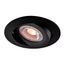 HALUX LED Slim Downlight 6W Dim-to-Warm 2100-2700K 427Lm 36° CRI>95 Flicker-Free Cutout 68 mm (Internal Driver Included) IP44 IK04 Black THORGEON thumbnail 1