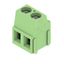 Printed circuit board terminals, 5.08 mm, Number of poles: 2, 90°, Solder pin length (l): 3.5 mm, tinned, Pale green, Clamping yoke connection, Clamping range, max. : 2.5 mm², Box thumbnail 2