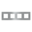Frame 4-gang / 2+2+2+2-modules - Niessen logo - S - Stainless Steel thumbnail 1