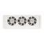 Roof fan-unit with 3 fans and thermostat, 19", 4U, RAL7035 thumbnail 2