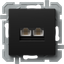 SOCKET TEL KS DOUBLE 2x RJ11 6/4 BK XO 4417215 thumbnail 1