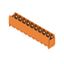 PCB plug-in connector, male header, Dovetails for fixing blocks, THT solder connection, 5.08 mm, Number of poles: 10, 180°, Solder pin length (l): 3.2 mm, tinned, orange, Box thumbnail 4