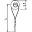 QWT RO 1 3M G Suspension wire with eyelet 1x3000mm thumbnail 2
