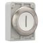 M30I-FD-W-X1 Pushbutton, RMQ-Titan, flat, momentary, White, inscribed 1, Front ring stainless steel thumbnail 8