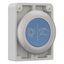 M30C-FD-B-X217 Pushbutton, RMQ-Titan, Flat, momentary, Blue, inscribed, Metal bezel thumbnail 12