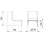 Internal corner cover with coupling for raised floor 15x40x40mm Polyca thumbnail 2