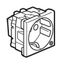 Multi-support single socket Mosaic - German std - 2P+E with indicator - 2 mod. thumbnail 1