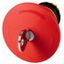 M22-PVS60P-MS1 Emergency stop/emergency switching off pushbutton, RMQ-Titan, Palm-tree shape, 60 mm, Non-illuminated, Key-release, MS1, Red, yellow, RAL 3000, Not su thumbnail 1