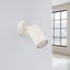 Beige GU10 wall lamp with switch for bedroom, KARBON series thumbnail 7
